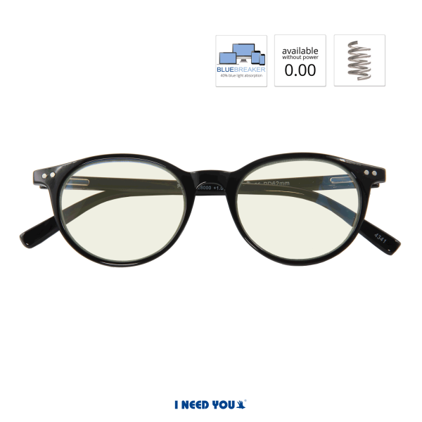 BLUEBREAKER Panto, G28000, zwart, UV400 Beeldschermleesbril