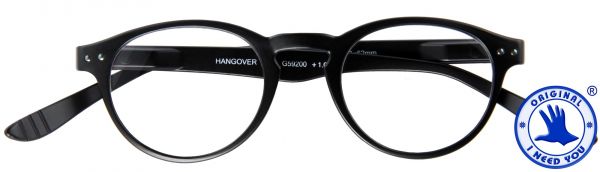 Leesbril Hangover Panto - Zwart - Met etui